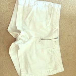 White Jean Shorts